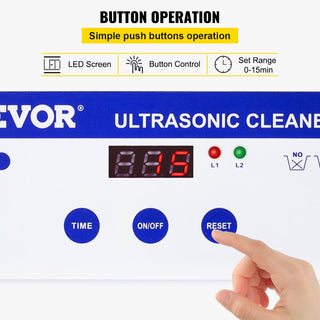 VEVOR 800ml Ultrasonic Cleaner Portable Washing Machine 35W Mini Dishwasher Lave-Dishes Ultrasound Bath Sonic alodia store