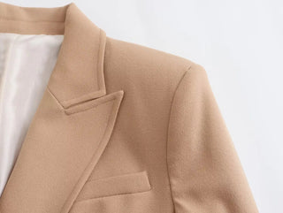TRAF Green Women's Blazer Tailoring Double Breasted Blazer Alodia Store