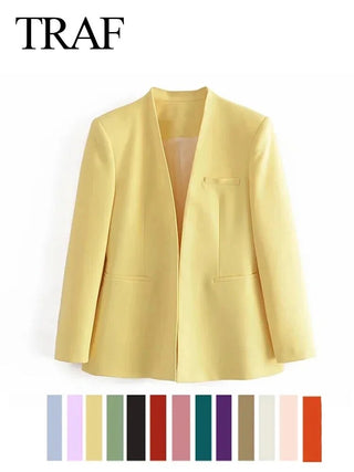 TRAF Autumn Blazers Women Fashion Blazer Alodia Store