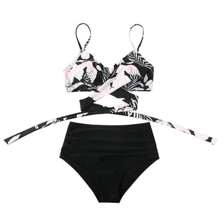 High Waist  Sexy Bikini Set Swimsuit Floral Beachwear V-Neck Bathing Suits Female ALODIA STORE