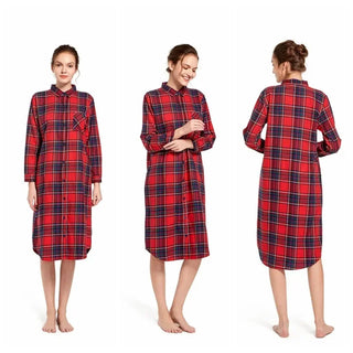 Long Sleeve Sleeping Shirt Nightwear Dress for Woman Alodia Store