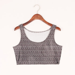 VIP FASHION Summer Sexy 3D Printed Tank Tops Crop Casual Super Short Vest Tops alodia store