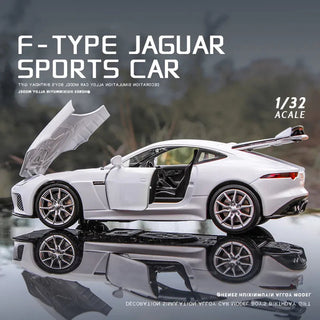 Jaguar F-type Sports Car Model Toy Simulation Sound Light Pull Back Alloy Die Cast Toys Vehicle For Boys Girls Alodia Store
