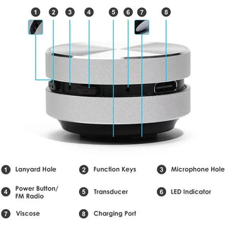 Mini Bone Conduction Speaker With FM Radio Bluetooth-Compatible  Dual Sound Audio Box - Alodia Store