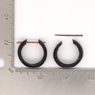 Go2BoHo Black New Fashion Natural Wooden Ear Decoration Loop Hippy Style Earrings for Man and Women Jewelry as Gift Alodia Store