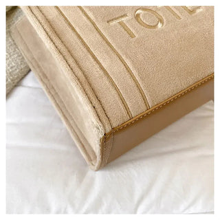 Female Square Tote Crossbody Bag Aesthetic Velour Elegant Alodia Store
