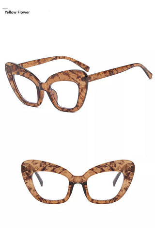 2022 New Fashion Vintage Anti Blue Light Cat Eye Women Glasse Retro Designer Eyeglasse Frame Ladies Ins Trending Clear Computer Alodia Store