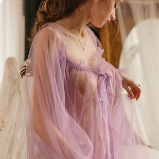 Lace Nightgown Temptation Robe Perspective Emotional Underwear Alodia Store
