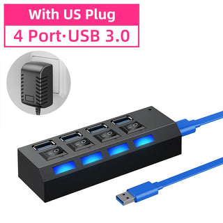 Usb Hub 3 0 Hub Usb Splitter Several Ports Multi Usb Hub 3.0 Hab power Adapter extension ALODIA STORE