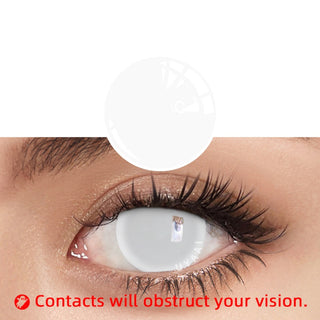 UYAAI 2pcs Halloween Colorful Contact Lenses Anime Cosplay Eye Lenses multicolored lenses Lenses White Black Red Lenses Alodia Store