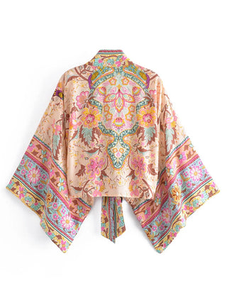 Vintage Peacock Floral Print Alodia Store