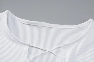 INS 2023 Spring Fall Elegant Solid V-Neck Mini Dress Sexy Bandage Alodia Store