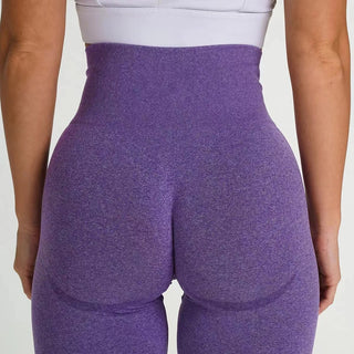 Seamless Women's Sports Yoga Shorts Leggings Fitness Tight Gym Running High Waist   Workout Three Piece Scrunch Biker Pants Alodia Store