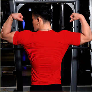 Men's Summer Short Sleeve Fitness T Shirt Running Sport Gym Muscle T-shirts Oversized Workout Casual High Quality Tops Clothing alodia store