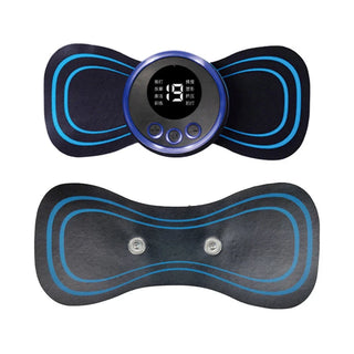 Electric EMS Neck Massager Mini Cervical Back Muscle Pain Relief Patch Stimulator Massageador Mat Portable Gel Pad Stickers Slim - Alodia Store