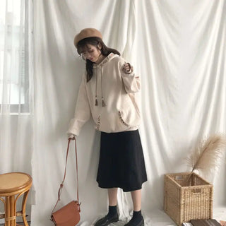 New in Sweatshirts Hoodies Autumn Winter Y2k Tops Clothes Women Sweatshirt Japanese Fashion Longsleeve Crewneck Korean Woman Emo Alodia Store