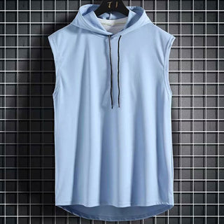 Plus Size Summer Men Clothing Tank Tops Sweatshirt Sleeveless Tops Hoodie Vest Workout Fitness Mens T Shirt Workout Hip Hop Vest alodia store