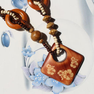 Boho Jewelry Ethnic Style Long Hand Made Bead Wood Elephant Pendant Necklace Sweater Chain For Women Fashion Neck Jewelry Gift Alodia Store