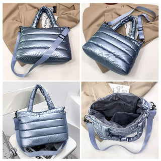 Lightweight Down Cotton Padded Shoulder Bag Alodia Store