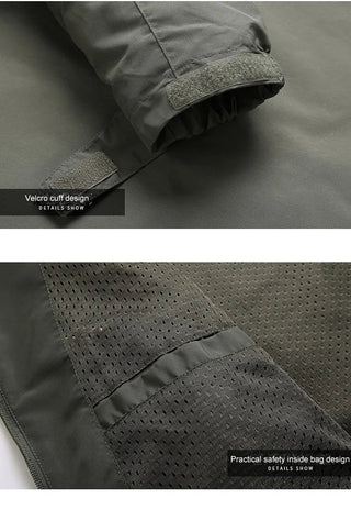 Men Hooded Raincoat Winter Waterproof Skin Kit Alodia Store