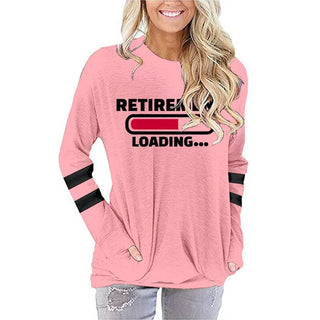 Summer T-Shirts Retirement Loading Women Streetwear Fashion Cartoon Loading Tops Harajuku Retirement Women's LongSleeve Clothing Alodia Store
