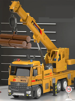 Large Truck Crane Engineering Vehicle Alloy Model Car Alodia Store