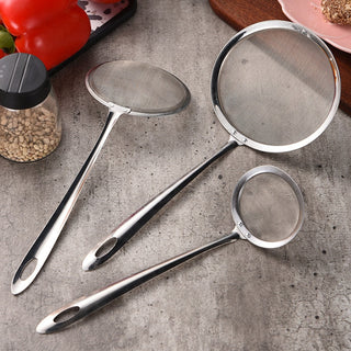 Kitchen Multi-functional Filter Spoon Stainless Steel Fine Mesh Wire Oil Skimmer Strainer Fried Food Net Kitchen Gadgets Alodia Store