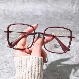 Large Square Frame Anti-Blue Light Glasses Fashion Retro Men Women Computer Gaming Eye Protection Classic Plain Glass Spectacles Alodia Store
