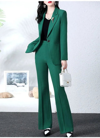 New Fashion Blazer Coat Trousers Two Piece Women's Elegant Casual Suit Jacket Pants Set Alodia Store