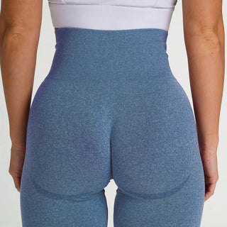 Seamless Women's Sports Yoga Shorts Leggings Fitness Tight Gym Running High Waist   Workout Three Piece Scrunch Biker Pants Alodia Store
