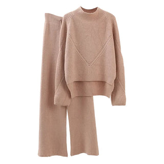 Knitted Women 2 Pieces Pant Sets Alodia Store