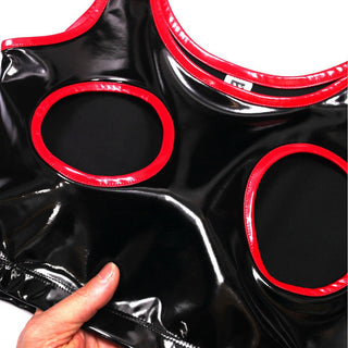 Hollow Out Bust Wet Look alodia store