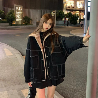 Padded Denim Jackets Alodia Store