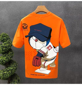 Summer Men's Cotton T-shirt Japan Men's Cool cartoon Short Sleeve Tops High Quality White T Shirt O-neck Tee Shirt Men Clothing alodia store