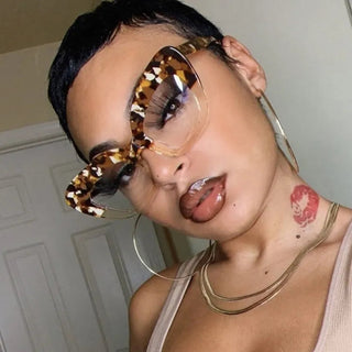2022 New Fashion Vintage Anti Blue Light Cat Eye Women Glasse Retro Designer Eyeglasse Frame Ladies Ins Trending Clear Computer Alodia Store