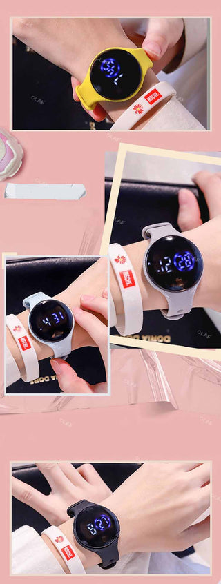 M3 Kids Digital Watches Adjustable Silicone Strap Waterproof Children's Watch Boys Sports Wrist Electronic Smart Watch For Kids Alodia Store
