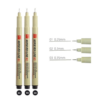 Manga Markers Needle Pen Art Hand-painted Sketch Pens Stationery Set alodia store