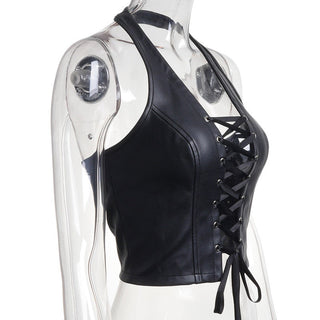 Top Sexy Women Leather Hollow Out Alodia Store