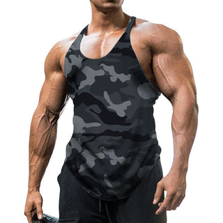 Camouflage Summer Fitness Tank Top Men Bodybuilding New Gyms Clothing Fitness Men Shirt Slim Fit Vests Mesh Singlets Muscle Tops ALODIA STORE