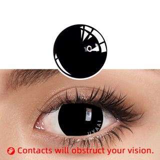 UYAAI 2pcs Halloween Colorful Contact Lenses Anime Cosplay Eye Lenses multicolored lenses Lenses White Black Red Lenses Alodia Store