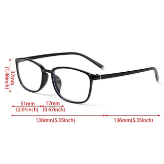 Eye Strain Ultralight PC Frame Anti Blue Rays Presbyopia Eyeglasses Flat Mirror Eyewear Spectacle Frames Reading Glasses Alodia Store