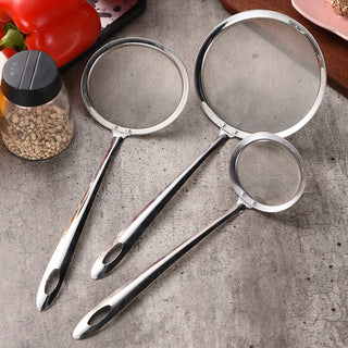 Kitchen Multi-functional Filter Spoon Stainless Steel Fine Mesh Wire Oil Skimmer Strainer Fried Food Net Kitchen Gadgets Alodia Store