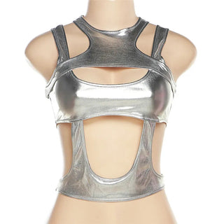 Summer Sliver Color CropTop Women New Sexy Alodia Store