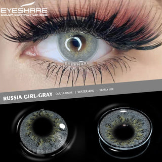 EYESHARE Eye Contacts 1pair YUCCA Series Gray Color Lenses Colored Contact Lens Beauty Eyes Cosmetic Eyecontact Contactlen Alodia Store
