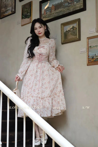 pink floral dress Alodia Store