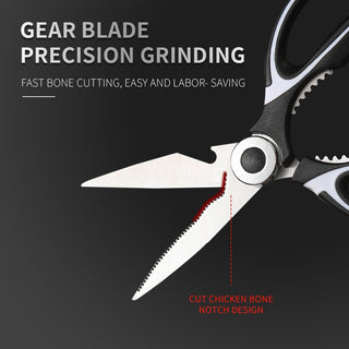 Kitchen Scissors Stainless Steel Multifunctional Household Scissors Shear Bone Scissors Chicken Wings Fish Chopper Bottle Opener Alodia Store