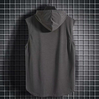 Plus Size Summer Men Clothing Tank Tops Sweatshirt Sleeveless Tops Hoodie Vest Workout Fitness Mens T Shirt Workout Hip Hop Vest alodia store