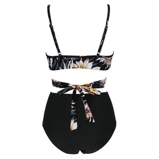 High Waist  Sexy Bikini Set Swimsuit Floral Beachwear V-Neck Bathing Suits Female ALODIA STORE