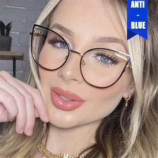 Fashion Anti-Blue Light Glasses Men Women Classic Anti-dazzle Eye Protection Computer Gaming Light Frame Plain Glass Spectacles Alodia Store