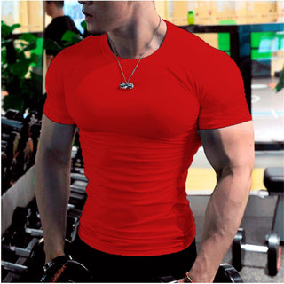 Men's Summer Short Sleeve Fitness T Shirt Running Sport Gym Muscle T-shirts Oversized Workout Casual High Quality Tops Clothing alodia store